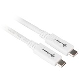 Sharkoon Cavo USB 3.2 Gen 2, connettore USB-C > connettore USB-C bianco