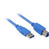 Sharkoon USB 3.0 A-B cavo USB 2 m USB A USB B Blu blu, 2 m, USB A, USB B, 5000 Mbit/s, Blu