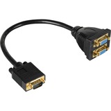goobay 1 x SVGA / 2 x SVGA cavo VGA VGA (D-Sub) 2 x VGA (D-Sub) Nero, Cavo a Y Nero, VGA (D-Sub), 2 x VGA (D-Sub), Maschio, Femmina, Nero