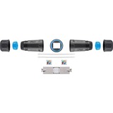 goobay 44414 cavo di collegamento 2 Nero Nero, Nero, Femmina/Femmina, Plastica, Cat6a, S/UTP (STP), 22/26