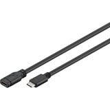 goobay 45393 cavo USB 1 m USB 3.2 Gen 1 (3.1 Gen 1) USB C Nero, Cavo di prolunga Nero, 1 m, USB C, USB C, USB 3.2 Gen 1 (3.1 Gen 1), 5000 Mbit/s, Nero