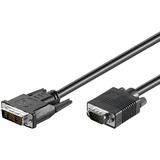 goobay 50990 cavo e adattatore video 2 m DVI-I VGA (D-Sub) Nero Nero, 2 m, DVI-I, VGA (D-Sub), Maschio, Maschio, Nero
