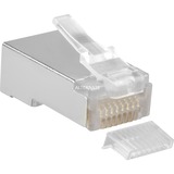 goobay 68079 cavo di collegamento RJ45 Argento RJ45, Argento, Maschio, Dritto, Plastica, Cat5, Bulk