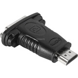 goobay 68098 adattatore per inversione del genere dei cavi HDMI DVI-D Nero Nero, HDMI, DVI-D, Nero