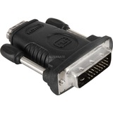 goobay 68482 adattatore per inversione del genere dei cavi HDMI 19pin F DVI-D 24+1pin M Nero Nero, HDMI 19pin F, DVI-D 24+1pin M, Nero