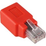 goobay 68912 adattatore per inversione del genere dei cavi RJ-45 Rosso rosso, RJ-45, RJ-45, Rosso, Bulk