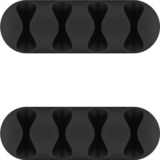 goobay 70406 organizer per cavi Supporto per cavo Nero 2 pezzo(i), Instradamento dei cavi Nero, Supporto per cavo, Nero