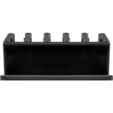 goobay 70433 organizer per cavi Scrivania Supporto per cavo Nero 2 pezzo(i) Nero, Supporto per cavo, Scrivania, Nero