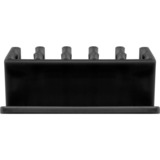 goobay 70433 organizer per cavi Scrivania Supporto per cavo Nero 2 pezzo(i) Nero, Supporto per cavo, Scrivania, Nero