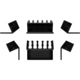 goobay 70433 organizer per cavi Scrivania Supporto per cavo Nero 2 pezzo(i) Nero, Supporto per cavo, Scrivania, Nero