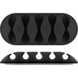 goobay 70683 organizer per cavi Scrivania/Parete Clip per cavo Nero 5 pezzo(i) Nero, Clip per cavo, Scrivania/Parete, Nero