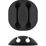 goobay 70683 organizer per cavi Scrivania/Parete Clip per cavo Nero 5 pezzo(i), Instradamento dei cavi Nero, Clip per cavo, Scrivania/Parete, Nero