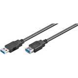 goobay 93998 cavo USB 1,8 m Nero, Cavo di prolunga Nero, 1,8 m, Maschio/Femmina, Nero