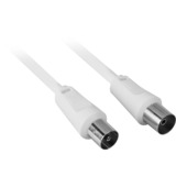 goobay COAX015W cavo coassiale 1,5 m bianco, 1,5 m, Coassiale, Coassiale, Coassiale