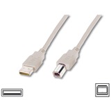 goobay USB AB 300 LC HiSpeed 2.0 3m cavo USB USB A USB B Grigio grigio, 3 m, USB A, USB B, Maschio/Maschio, Grigio