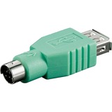 goobay USB ADAP A-F/PS2-M USB A F PS2 M Verde verde, USB A F, PS2 M, Verde