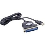 goobay USB / parallel converter cavo per stampante Nero, Adattatore Nero, USB A, Centronics 36, Nero