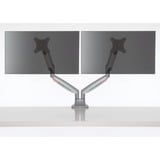 Kensington Braccio per monitor doppio ad altezza regolabile one-touch SmartFit® grigio, Bullone di ancoraggio, 9 kg, 33 cm (13"), 81,3 cm (32"), 100 x 100 mm, Argento