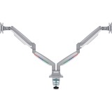 Kensington Braccio per monitor doppio ad altezza regolabile one-touch SmartFit, Base per monitor grigio, Bullone di ancoraggio, 9 kg, 33 cm (13"), 81,3 cm (32"), 100 x 100 mm, Argento