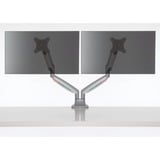 Kensington Braccio per monitor doppio ad altezza regolabile one-touch SmartFit, Base per monitor grigio, Bullone di ancoraggio, 9 kg, 33 cm (13"), 81,3 cm (32"), 100 x 100 mm, Argento