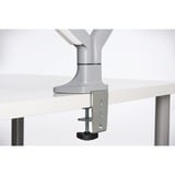 Kensington Braccio per monitor doppio ad altezza regolabile one-touch SmartFit®, Base per monitor grigio, Bullone di ancoraggio, 9 kg, 33 cm (13"), 81,3 cm (32"), 100 x 100 mm, Argento