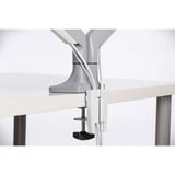Kensington Braccio per monitor doppio ad altezza regolabile one-touch SmartFit®, Base per monitor grigio, Bullone di ancoraggio, 9 kg, 33 cm (13"), 81,3 cm (32"), 100 x 100 mm, Argento