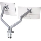 Kensington Braccio per monitor doppio ad altezza regolabile one-touch SmartFit®, Base per monitor grigio, Bullone di ancoraggio, 9 kg, 33 cm (13"), 81,3 cm (32"), 100 x 100 mm, Argento