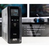 APC BACK UPS PRO BR 1200VA A linea interattiva 1,2 kVA 720 W 8 presa(e) AC Nero, A linea interattiva, 1,2 kVA, 720 W, Sinusoidale, Accoppiatore C13, 8 presa(e) AC