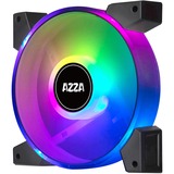 AZZA 4 X HURRICANE II DIGITAL RGB FAN 120mm + Digital RF Remote Nero