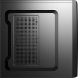 Aerocool CS‐1101 Midi Tower Nero, Chassis Tower Nero, Midi Tower, PC, Nero, ATX, micro ATX, Mini-ATX, Acciaio, 15 cm