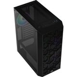 Aerocool Hive-G-BK-v1 Midi Tower Nero, Midi Tower, PC, ATX, micro ATX, Mini-ITX, Acrilonitrile butadiene stirene (ABS), SPCC, 15,7 cm, 31,7 cm