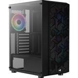Aerocool Hive-G-BK-v1 Midi Tower, Chassis Tower Nero, Midi Tower, PC, ATX, micro ATX, Mini-ITX, Acrilonitrile butadiene stirene (ABS), SPCC, 15,7 cm, 31,7 cm
