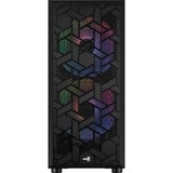 Aerocool Hive-G-BK-v1 Midi Tower, Chassis Tower Nero, Midi Tower, PC, ATX, micro ATX, Mini-ITX, Acrilonitrile butadiene stirene (ABS), SPCC, 15,7 cm, 31,7 cm