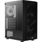 Aerocool Hive-G-BK-v3 Midi Tower Nero, Chassis Tower Nero, Midi Tower, PC, Nero, ATX, micro ATX, Mini-ITX, Acrilonitrile butadiene stirene (ABS), SPCC, 15,7 cm