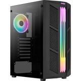 Aerocool Prime-G-BK-v2 Midi Tower Nero, Chassis Tower Nero, Midi Tower, PC, Nero, ATX, micro ATX, Mini-ITX, Acrilonitrile butadiene stirene (ABS), SPCC, Blu, Verde, Rosso