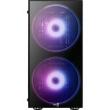 Aerocool Python Midi Tower Nero, Chassis Tower Nero, Midi Tower, PC, Nero, ATX, micro ATX, Mini-ITX, ABS sintetico, SPCC, Giocare