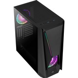 Aerocool Visor Midi Tower Nero Nero, Midi Tower, PC, Nero, ATX, EATX, micro ATX, Mini-ITX, Acrilonitrile butadiene stirene (ABS), SPCC, Acciaio, Giocare