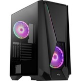 Aerocool Visor Midi Tower Nero Nero, Midi Tower, PC, Nero, ATX, EATX, micro ATX, Mini-ITX, Acrilonitrile butadiene stirene (ABS), SPCC, Acciaio, Giocare