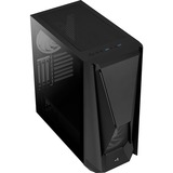 Aerocool Visor Midi Tower Nero, Chassis Tower Nero, Midi Tower, PC, Nero, ATX, EATX, micro ATX, Mini-ITX, Acrilonitrile butadiene stirene (ABS), SPCC, Acciaio, Giocare