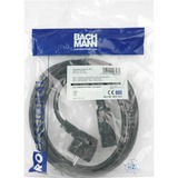 Bachmann 353.185 3m Spina di alimentazione di tipo F Accoppiatore C13 Nero cavo di alimentazione Nero, 3 m, Maschio/Femmina, Spina di alimentazione di tipo F, Accoppiatore C13, 250, Nero