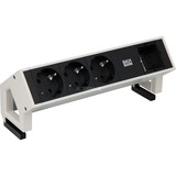 Bachmann Desk 2 prolunghe e multiple 0,2 m 3 presa(e) AC Nero bianco/Nero, 0,2 m, 3 presa(e) AC, Alluminio, Nero, 1 pezzo(i)