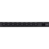 BlueWalker RC-16A unità di distribuzione dell'energia (PDU) 8 presa(e) AC 1U Nero 1U, Orizzontale, Nero, LCD, 8 presa(e) AC, Accoppiatore C13