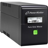 BlueWalker VI 600 SW A linea interattiva 0,6 kVA 360 W 2 presa(e) AC Nero, A linea interattiva, 0,6 kVA, 360 W, 162 V, 290 V, 220 V