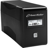 BlueWalker VI 850 LCD A linea interattiva 0,85 kVA 480 W Nero, A linea interattiva, 0,85 kVA, 480 W, 162 V, 290 V, 50/60 Hz, Vendita al dettaglio