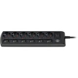 Brennenstuhl 1153110116 prolunghe e multiple 2 m 6 presa(e) AC Interno Nero, Ciabatta Nero, 2 m, 6 presa(e) AC, Interno, IP20, Nero, 16 A