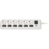 Brennenstuhl 1153110126 prolunghe e multiple 2 m 6 presa(e) AC Interno Bianco, Ciabatta bianco, 2 m, 6 presa(e) AC, Interno, Gestito, IP20, Bianco