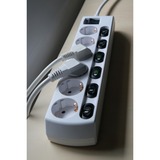 Brennenstuhl 1153110126 prolunghe e multiple 2 m 6 presa(e) AC Interno Bianco, Ciabatta bianco, 2 m, 6 presa(e) AC, Interno, Gestito, IP20, Bianco