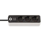 Brennenstuhl 1153230020 prolunghe e multiple 1,5 m 3 presa(e) AC Interno Nero, Bianco, Ciabatta bianco/Nero, 1,5 m, 3 presa(e) AC, Interno, Nero, Bianco, 200 mm, Bianco