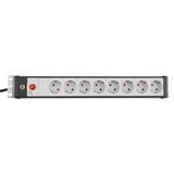 Brennenstuhl 1156057128 prolunghe e multiple 3 m 8 presa(e) AC Interno Nero, Ciabatta Nero/Grigio chiaro, 3 m, 8 presa(e) AC, Interno, Gestito, Nero, 90 mm