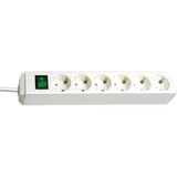 Brennenstuhl 1159520400 prolunghe e multiple 3 m 6 presa(e) AC Bianco, Ciabatta bianco, 3 m, 6 presa(e) AC, Bianco, Bianco